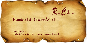 Rumbold Csanád névjegykártya